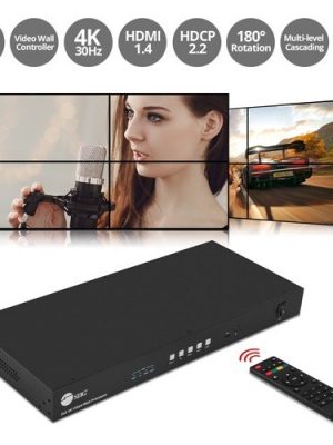 2X2 4K VIDEO WALL PROCESSOR WITH USB-C/DVI/HDMI INPUT