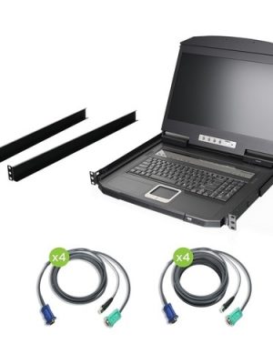 WIDESCREEN LCD 8PORT KVM W/CLB