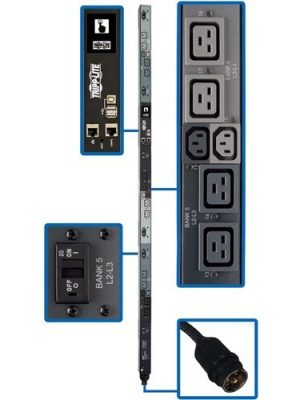 3-PHASE PDU MONITORED 208V 50A 6 C13 12 C19 OUTLET 14.4KW 0URM TAA