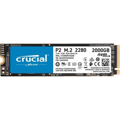 CRUCIAL P2 2TB SOLID STATE DRIVE M.2 2280 INTERNAL PCI
