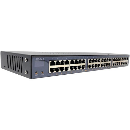 POE INJECTOR - GIGABIT 24 PORT 802.3BT ONBOARD OLED MANAGED NO PSU