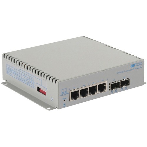 OMNICONVERTER 10G/SX SWITCH AC 2X1G/10G SFP+ TO 4X 10/100/1000T