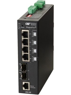 RUGGEDNET 10G/MI SWITCH DC 2X1G/10G SFP+ TO 4X 10/100/1000T