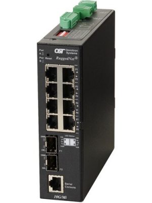 RUGGEDNET 10G/MI SWITCH DC 2X1G/10G SFP+ TO 8X 10/100/1000T