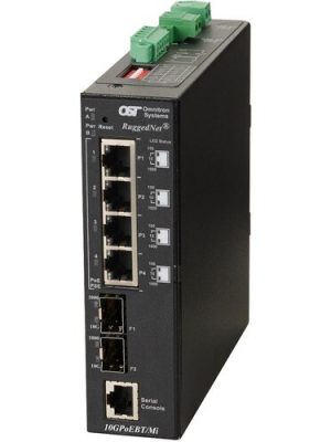 RUGGEDNET 10GPOEBT/MI 100W DC 2X1G/10G SFP+ TO 4X 10/100/1000T
