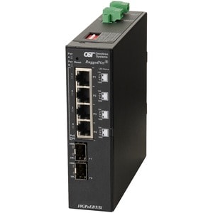 Omnitron Systems RUGGEDNET 10GPOEBT/SI 60W DC 2X1G/10G SFP+ TO 4X 10/100/1000T 3260B-0-24-2Z
