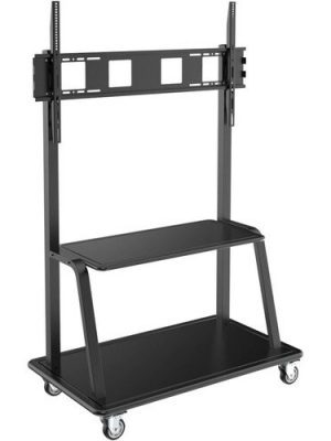 MOBILE TV FLOOR STAND CART HEIGHT-ADJUSTABLE 60-105 DISPLAY
