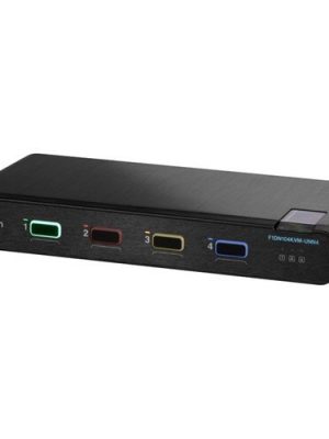 4-PORT SINGLE HEAD DP/HDMI TO DP/HDMI VIDEO SECURE DT KVM SWITCH