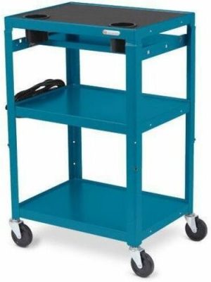MOBILE INSTRUCTOR CART CABINET 6OUT ELECT PACIFIC BLUE