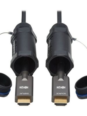 100M HDMI FIBER ACTIVE OPTICAL CABLE ARMORED HOODED 4K 60HZ M/M