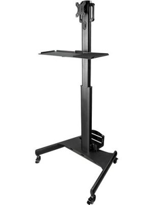 MOBILE WORKSTATION CART WITH MONITOR MOUNT HEIGHT ADJUST CART