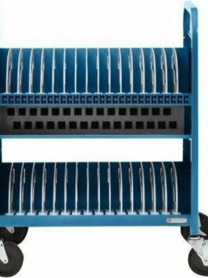 CUBE TRANSPORT CART 30-UNIT AC POWER OUTLETS 90 DEGREES SKY