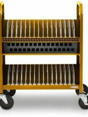 CUBE TRANSPORT CART 30-UNIT AC POWER OUTLETS 90 DEGREES ORCHID