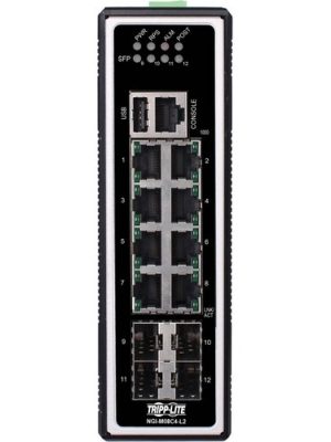 GIGABIT ETHERN SWITCH 8PORT INDUSTRIAL MANAGED 4GBE SFP SLOTS