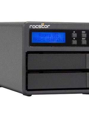 12TB 2X6TB ROCPRO U33 RAID USB 3.2 GEN 2 72K 10GBPS RAID 0/1 TAA