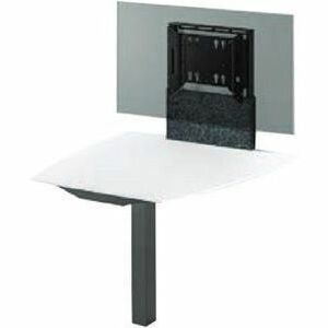UNIFI HUDDLE LITE TABLE SINGLE MNT 48 X 48 BOAT SHAPE BLK SEAMLESS