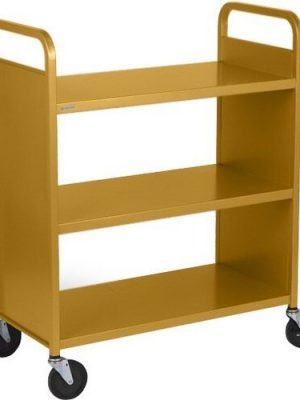 BKTRK DOUBLE-SIDE 3 FLAT SHELVE 3FLAT SHLV 5IN CASTERS PLAT. PAINT