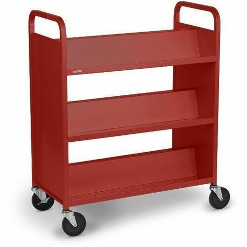DURO SERIES BKTRK 3 SLANTED SHELVE 5IN CASTERS CHAMPAGNE PAINT