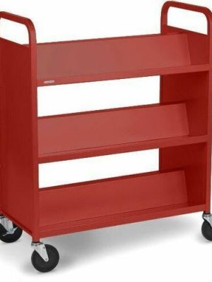 DURO SERIES BKTRK 3 SLANTED SHELVE 5IN CASTERS ORCHID PAINT