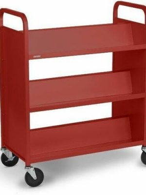 DURO SERIES BKTRK 3 SLANTED SHELVE 5IN CASTERS PACIFICBLU PAINT