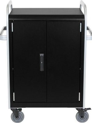 24X LINK CART NETWORK READY W/ BACK DOORS RED/ALUMINUM