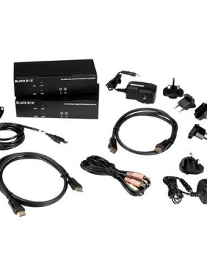 KVM EXTENDER OVER FIBER 4K DH HDMI USB 2.0 SERIAL AUDIO