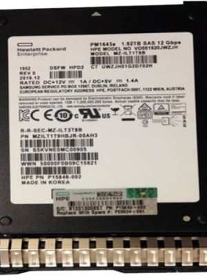 HP 1.92TB SAS SOLID STATE DRIVE 2.5-INCH SMALL FORM FACTOR