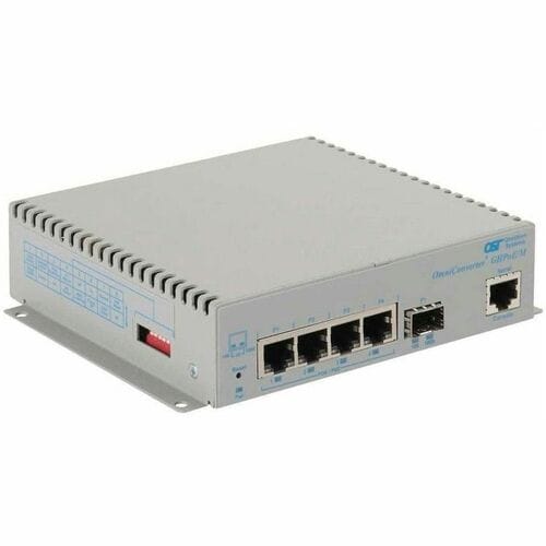 OMNICONV GHPOEBT/M 60W 46-57DC 4X10/100/1000-1X 1000B-SFP -40TO60C
