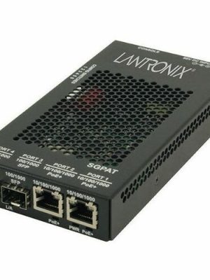 Lantronix 2 10/100/1000 POE+RJ-45TO 2 OPENDUALSPEEDSFPPORTMEDIACONVERTER SGPAT1040-305-NA
