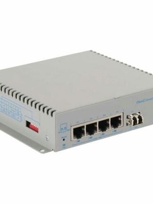 GIGABIT 60W POE MEDIA CONVERTER 4X 10/100/1000T TO LC MM 550M DC