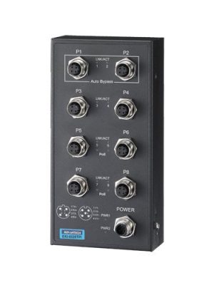EN50155 8XM12 UNMANAGED SWITCH W/ POE