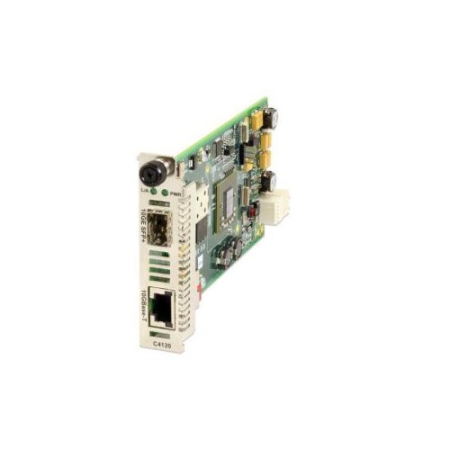 10GBE RJ45 100M COPPER TO FIBER MEDIA CONVERTER SLIDE IN CARD