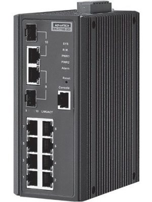8FE+2G PORT GIGABIT MANAGED REDUNDANT INDUST SWITCH -40-75 C
