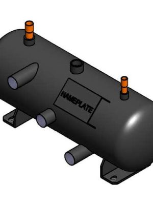 FLOODED RECEIVER 20L 219MM DIAMETR 640MM LENGTH ASME W/ HEATER